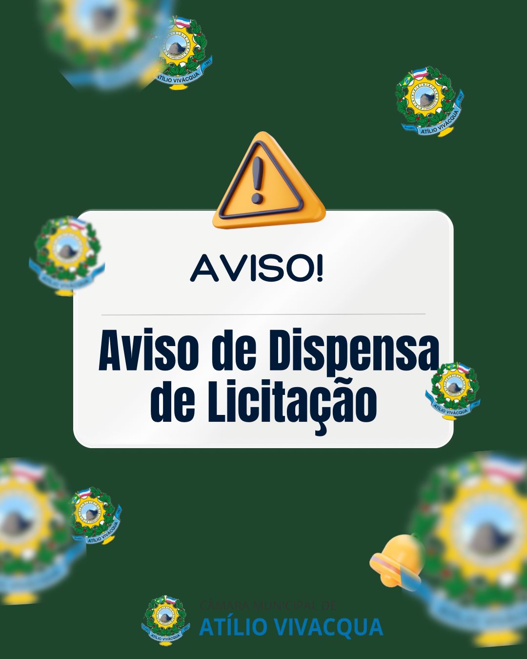 NOTÍCIA: AVISO DE DISPENSA DE LICITAÇÃO